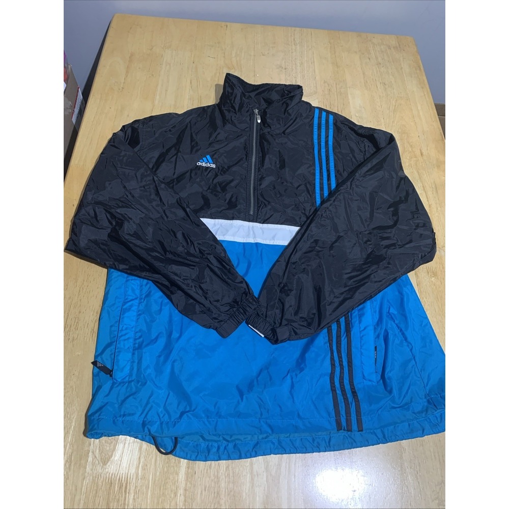 Vintage 90s Adidas 1/2 Zip Pullover TRACKER HZ Jacket Windbreaker Men Large